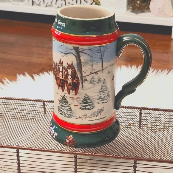 Vintage 1991 Budweiser “The Seasons Best” Holiday Beer Stein by Susan Sampson - Picture 3 of 8